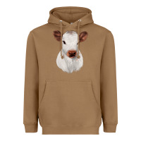 Toasted Coconut White Cute Calf Heavyweight Hoodie - JahusDesignShop