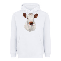 White White Cute Calf Heavyweight Hoodie - JahusDesignShop