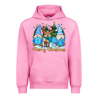 Fuchsia Pink merry christmas gnome Urban Hoodie - MaliasSmallBusiness