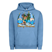 Pigment Pebble Blue merry christmas gnome Urban Hoodie - MaliasSmallBusiness