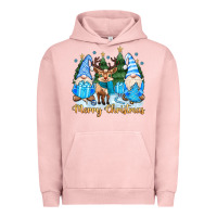 Pigment Salmon merry christmas gnome Urban Hoodie - MaliasSmallBusiness