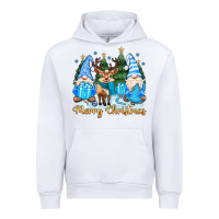 White merry christmas gnome Urban Hoodie - MaliasSmallBusiness