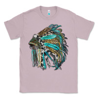 Lilac indian feather headdress with western  patterns Classic Tee - RanaPortraitStore