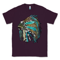 Plum indian feather headdress with western  patterns Classic Tee - RanaPortraitStore