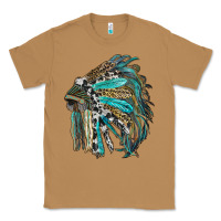 Indian Feather Headdress With Western  Patterns Classic Tee | Teevron