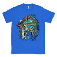 True Royal indian feather headdress with western  patterns Classic Tee - RanaPortraitStore