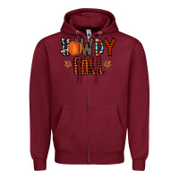 Burgundy howdy fall Zipper Hoodie - CowhideDigitalArt