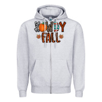 Heather Grey howdy fall Zipper Hoodie - CowhideDigitalArt