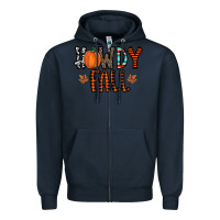 Navy howdy fall Zipper Hoodie - CowhideDigitalArt