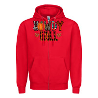 Red howdy fall Zipper Hoodie - CowhideDigitalArt