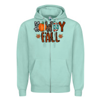Seafoam howdy fall Zipper Hoodie - CowhideDigitalArt