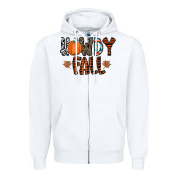 White howdy fall Zipper Hoodie - CowhideDigitalArt