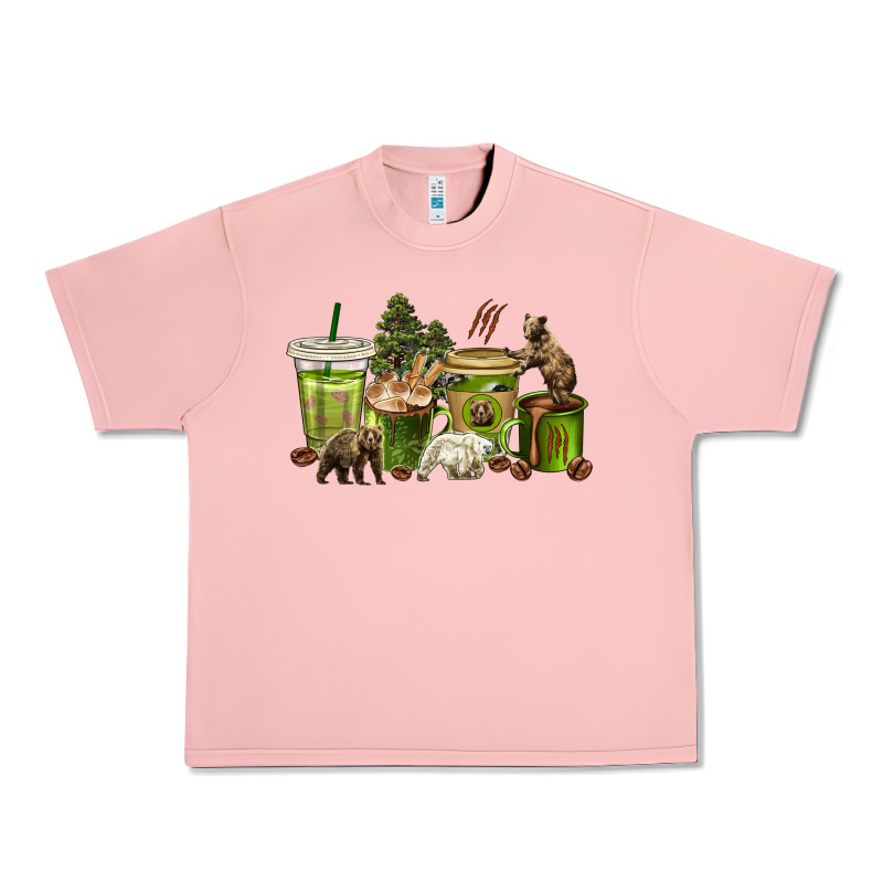 Bear Coffee Cups Urban Heavy Tee by texasbilliewilder | Teevron