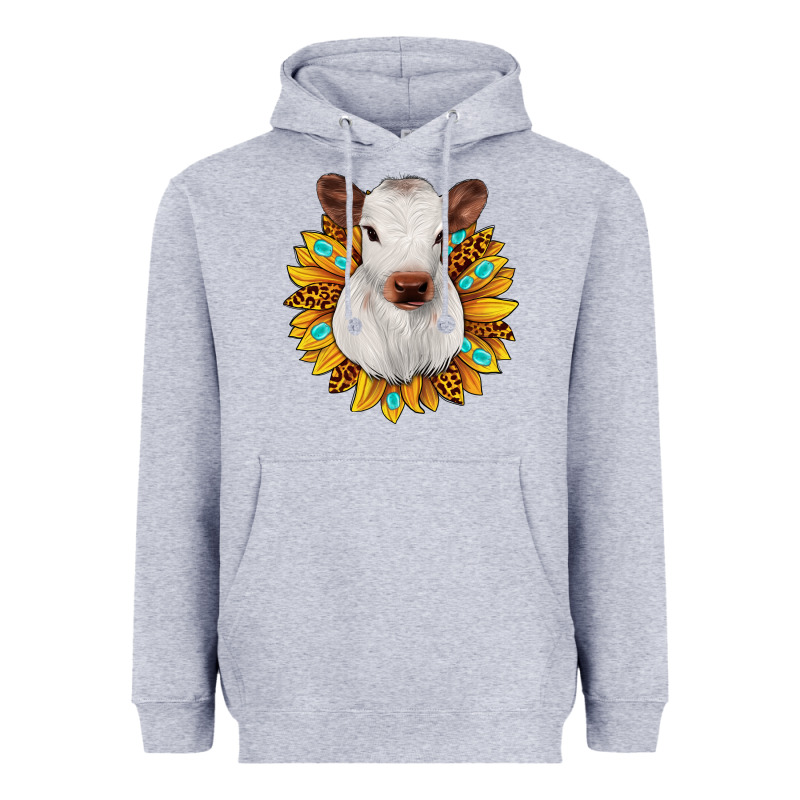 Sunflower Heifer Heavyweight Hoodie by JahusDesignShop | Teevron