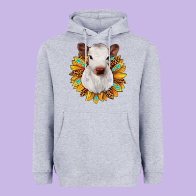 Sunflower Heifer Heavyweight Hoodie Designed By Jahusdesignshop