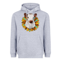 Heather Grey sunflower heifer Heavyweight Hoodie - JahusDesignShop
