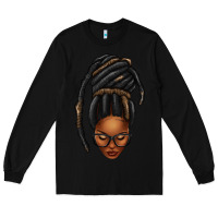 Black afro woman faux jumbo locs Long Sleeve Tee - texasbilliewilder