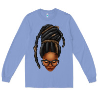 Colony Blue afro woman faux jumbo locs Long Sleeve Tee - texasbilliewilder