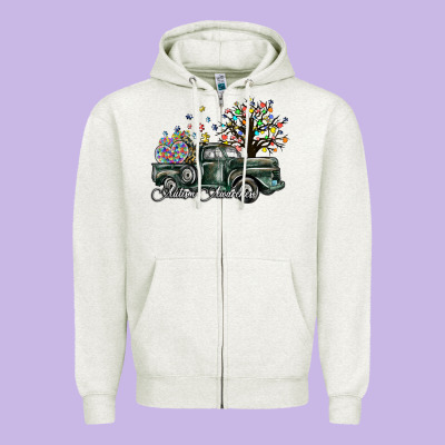 Autism Awareness Zipper Hoodie Designed By Sublimationcraftshop