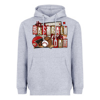 Heather Grey it's a baseball kinda day Heavyweight Hoodie - Jasminsmagicworld