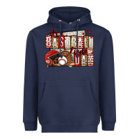 Navy it's a baseball kinda day Heavyweight Hoodie - Jasminsmagicworld