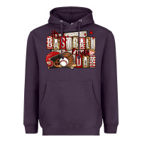 Plum it's a baseball kinda day Heavyweight Hoodie - Jasminsmagicworld