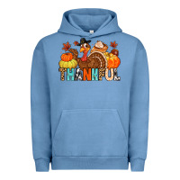 Pigment Pebble Blue thankful Urban Hoodie - MaliasSmallBusiness