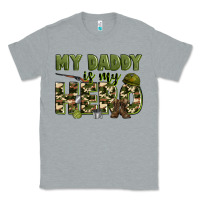 Heather Grey my daddy is my hero army Classic Tee - Zillion Design Studio
