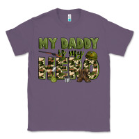 Lavender my daddy is my hero army Classic Tee - Zillion Design Studio