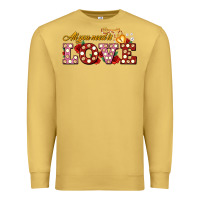 Antique Gold all you need is love Premium Sweatshirt - AdoDesignShop