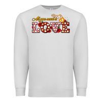 Dove Grey all you need is love Premium Sweatshirt - AdoDesignShop