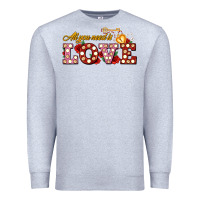 Heather Grey all you need is love Premium Sweatshirt - AdoDesignShop