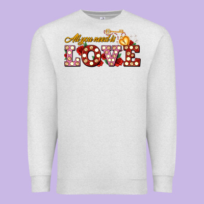 All You Need Is Love Premium Sweatshirt Designed By Adodesignshop