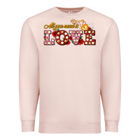 Pale Pink all you need is love Premium Sweatshirt - AdoDesignShop