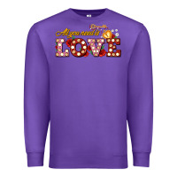 Purple all you need is love Premium Sweatshirt - AdoDesignShop