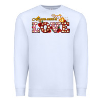 White all you need is love Premium Sweatshirt - AdoDesignShop