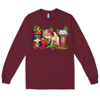 Burgundy dominican republic coffee cups Long Sleeve Tee - Zillion Design Studio