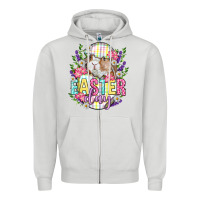 Dove Grey Easter Day Zipper Hoodie - Neo Western