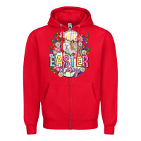Red Easter Day Zipper Hoodie - Neo Western