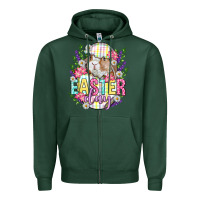 Sports Green Easter Day Zipper Hoodie - Neo Western