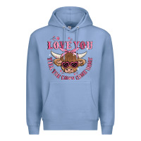 Colony Blue love you till the cows come home Premium Hoodie - MaliasSmallBusiness