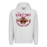 Dove Grey love you till the cows come home Premium Hoodie - MaliasSmallBusiness