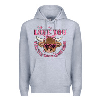 Heather Grey love you till the cows come home Premium Hoodie - MaliasSmallBusiness