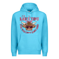 Ocean Blue love you till the cows come home Premium Hoodie - MaliasSmallBusiness