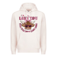 Pale Pink love you till the cows come home Premium Hoodie - MaliasSmallBusiness