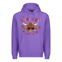 Purple love you till the cows come home Premium Hoodie - MaliasSmallBusiness