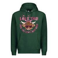 Sports Green love you till the cows come home Premium Hoodie - MaliasSmallBusiness