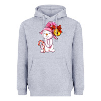 Heather Grey winter pink snowman Heavyweight Hoodie - AdoDesignShop