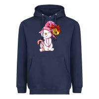 Navy winter pink snowman Heavyweight Hoodie - AdoDesignShop