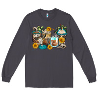 Smoke bull skull coffee cups Long Sleeve Tee - Zillion Design Studio